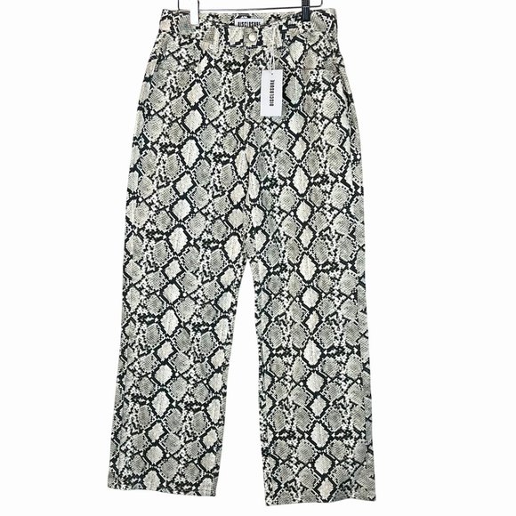 Disclosure Jeans Size 9/29 Snake Print Baggy High-Waisted Relaxed Fit NWT's - Picture 1 of 8